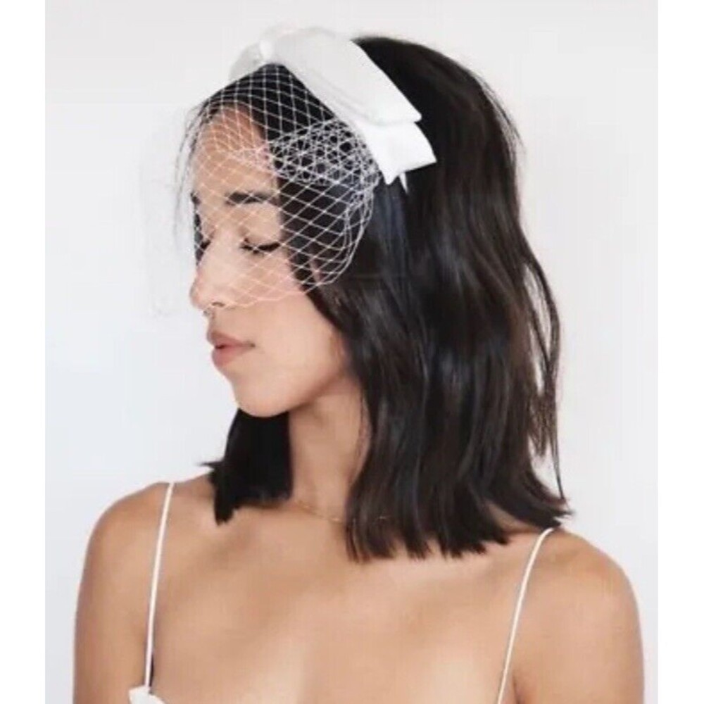 Kristin Ess The Veil Headband Ivory Vintage Inspired Bride Bridal Cream